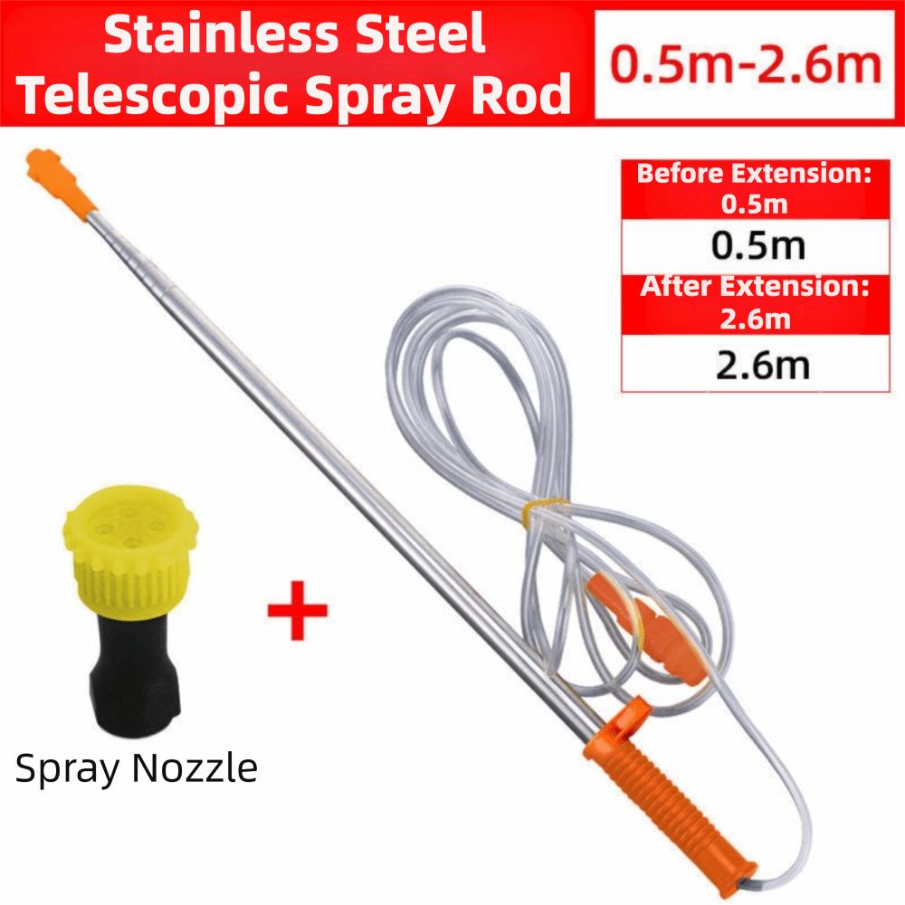 Stainless Steel Telescopic Sprayer Rod Telescopic Bar Agricultural Sprayer Wand  Pesticide Spray 2.6M