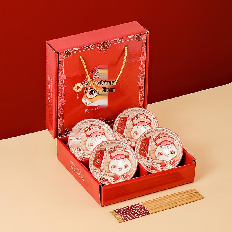 Ceramic Bowl and Chopsticks Tableware Set