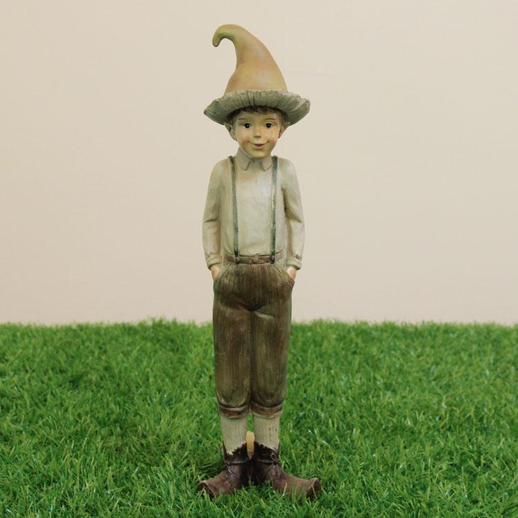 Forest Elf Mushroom Boy Resin Decoration Fairy Garden Miniature Figurines Craft Home Decoration Accessories for Living Room