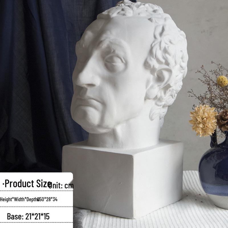 Plaster Cast Geometric Sculpture Set for Art and Photography
