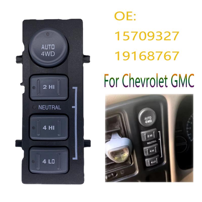 4X4 Wheel Drive Control Switch 4WD Transfer Case Regulator Button Parts for Cadillac Chevrolet Silverado Suburban Sierra Yukon