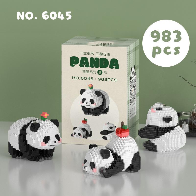 Panda Block Assembly Bricks Toys For Kids Girl Gift Creative Mini Block Micro Building Block for Adults Children Boy 6 To 8 Year