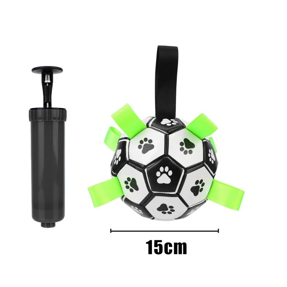 Interactive Dog Soccer Toy with A Grip Ring Durable Water Ball for Dogs Dog Chasing and Playing Toy Without Battery