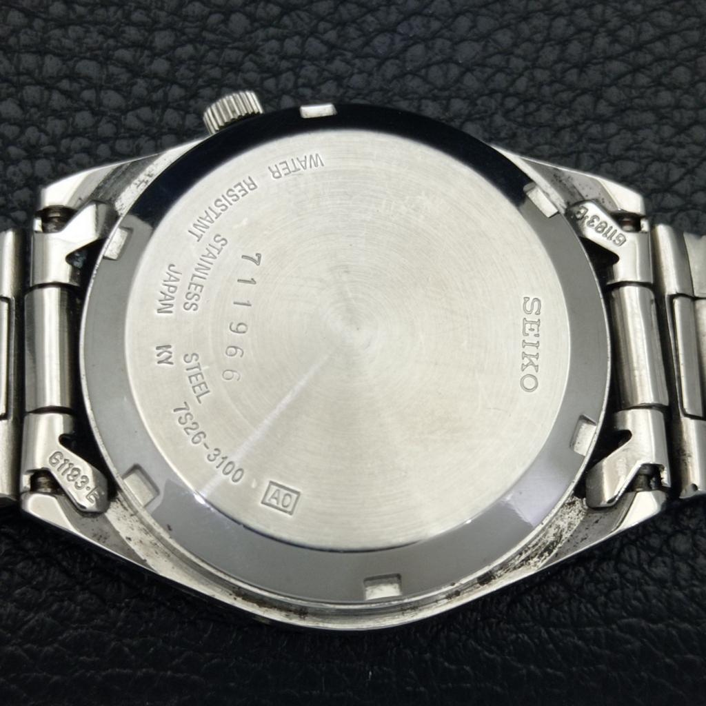 GENUINE VINTAGE SEIKO 5 AUTOMATIC JAPAN 7S26A MENS BLACK DIAL WATCH a702398-5 R124-a702398