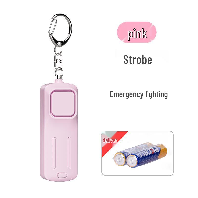 LED Rechargeable Personal Outdoor Alarm with Night Warning Light for Child Self-Defense