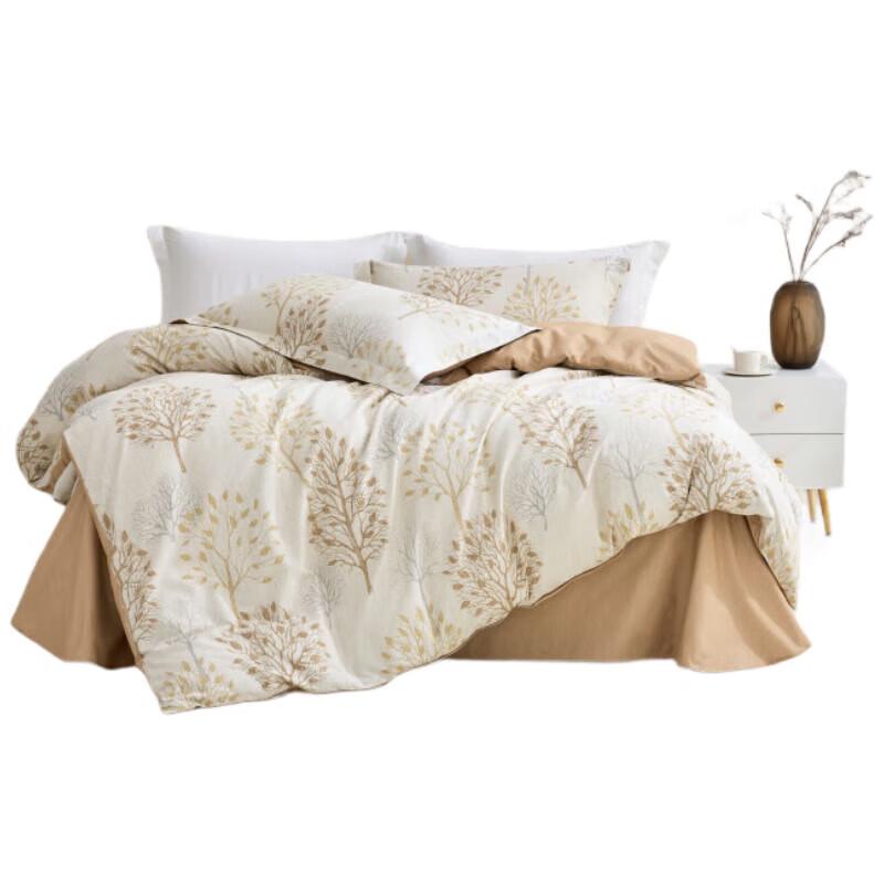 Pure Cotton Brushed 4-Piece Flat Sheet Bedding Set 200x230см