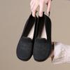 Cloth Shoes Women's Shoes 2025 Spring New Single Shoes Soft Sole Breathable Fly-woven Casual Shoes Middle-aged and Elderly One-pedal Mother Shoes