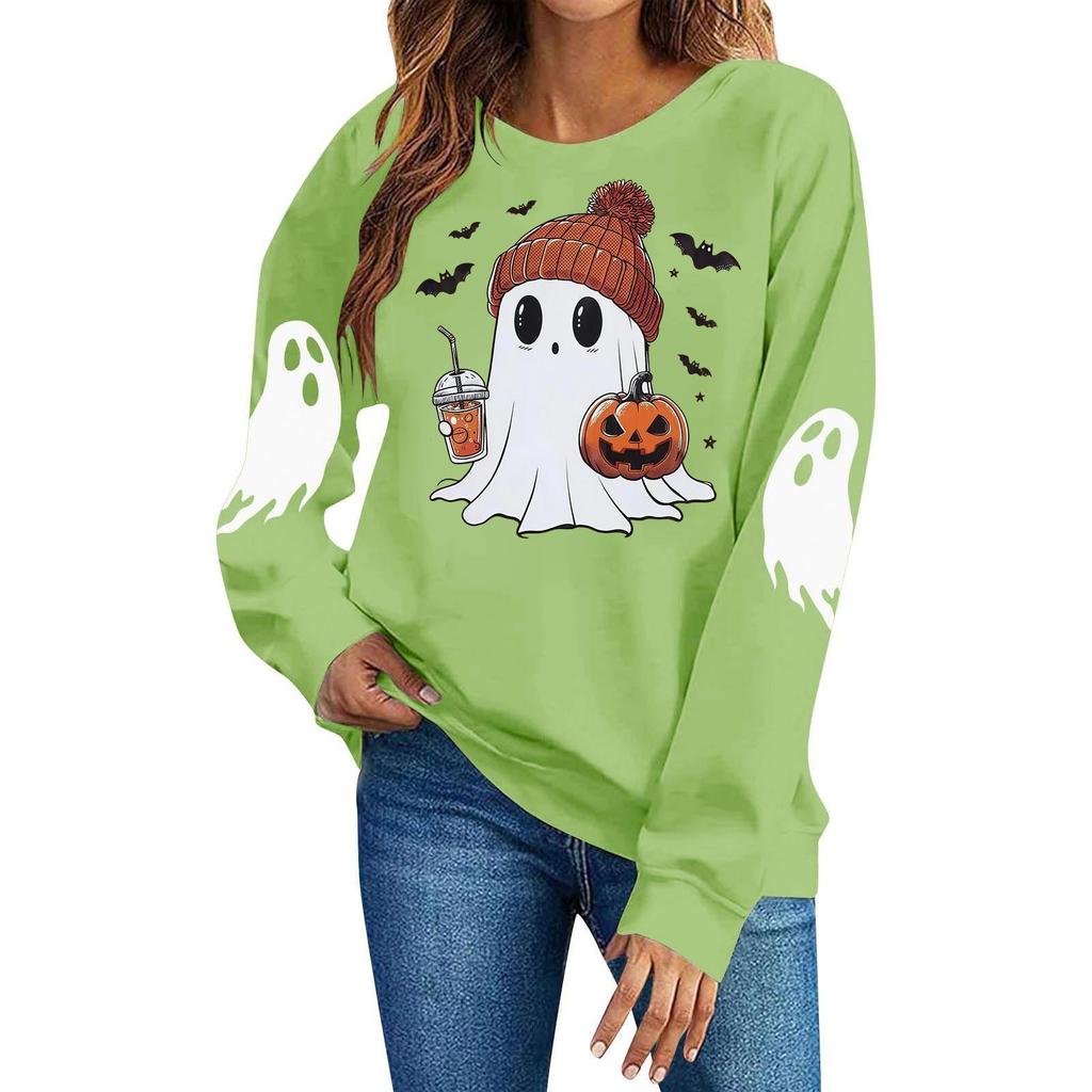 Women's Fashion Casual Halloween Hooded Sweatshirt for Festive Occasions