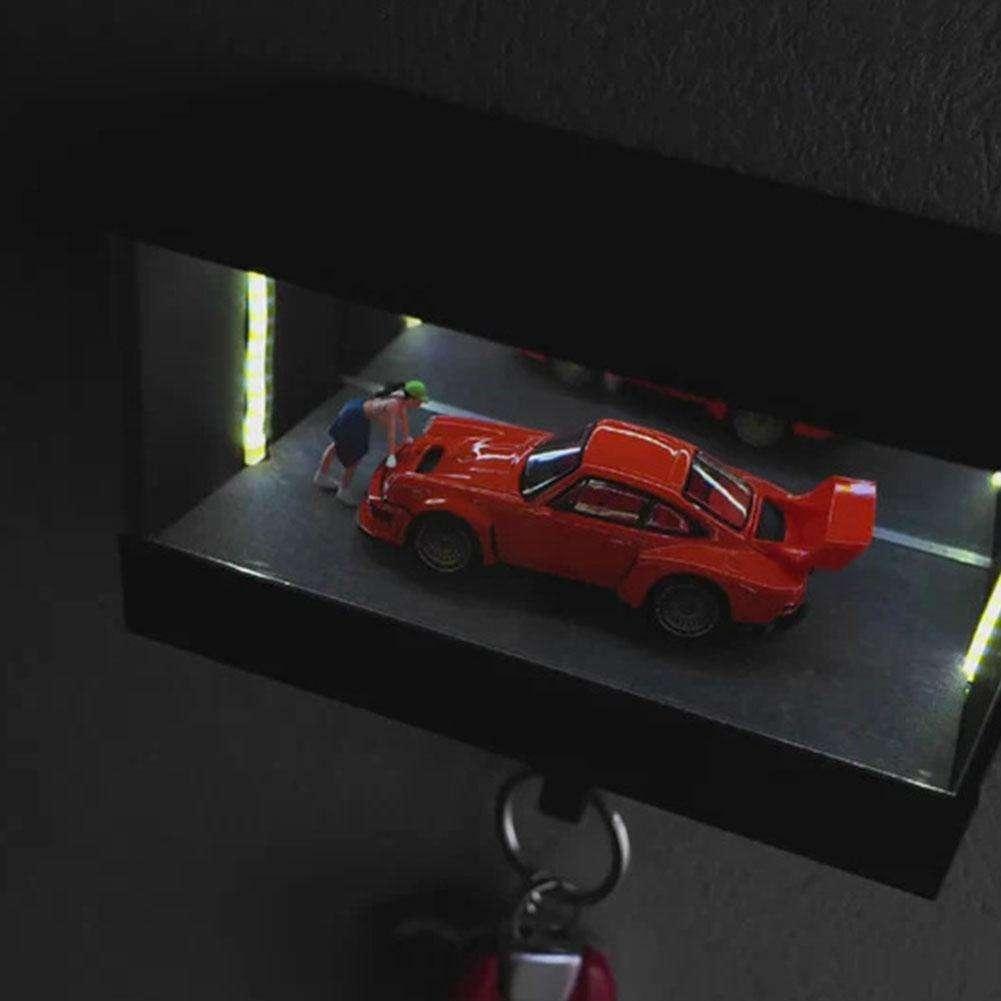 Garagen-Schlüsselanhänger-Halter mit LED-Licht Wandmontage Auto-Schlüsselanhänger Weihnachtsgeschenk für Tür Wohnung Zuhause Büro Eingangsbereich Dekor