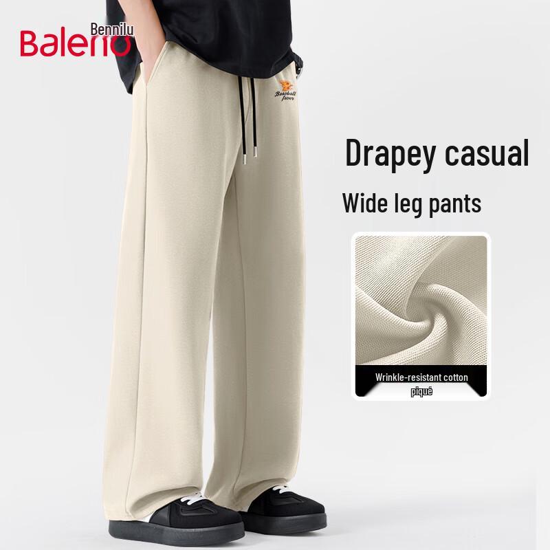 

Baleno Men s High-Street Loose Wide-Leg Trousers 4XL