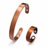Retro-Stil Blumen-Magnet-Armband & Ring-Set in Rotkupfer für Paare