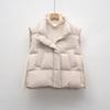 Simple Casual Stand-up Collar Bread Jacket Vest Down Vest Women's New Autumn and Winter Short Loose Vest