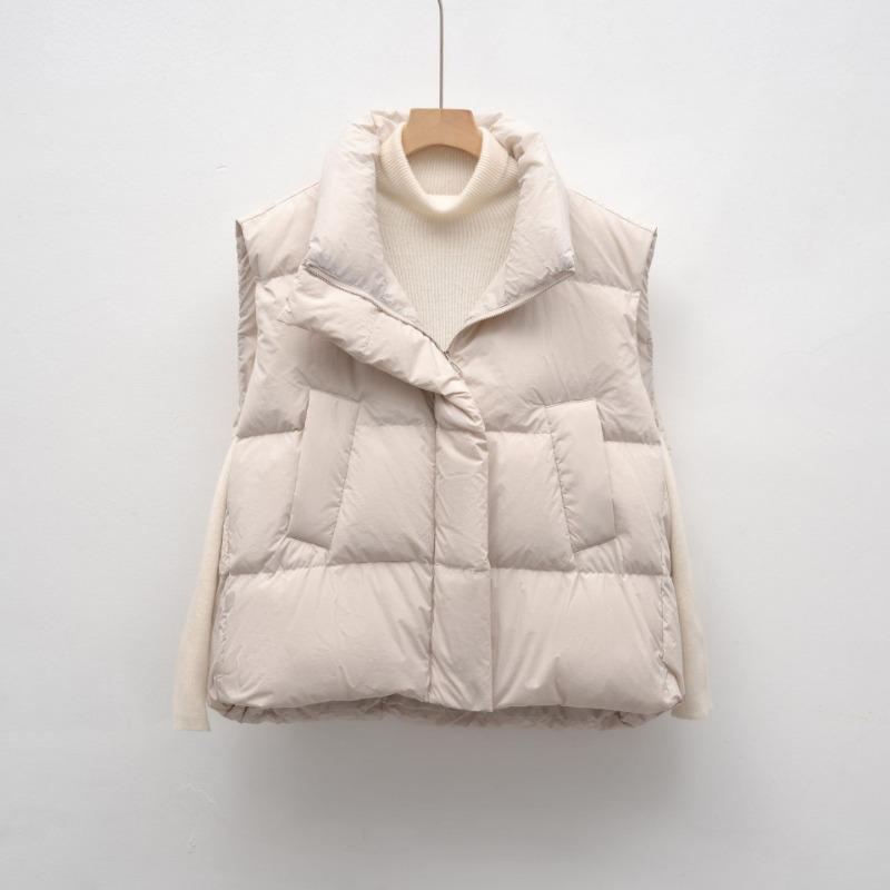 Simple casual stand-up collar bread jacket vest down vest women's new autumn and winter short loose vest