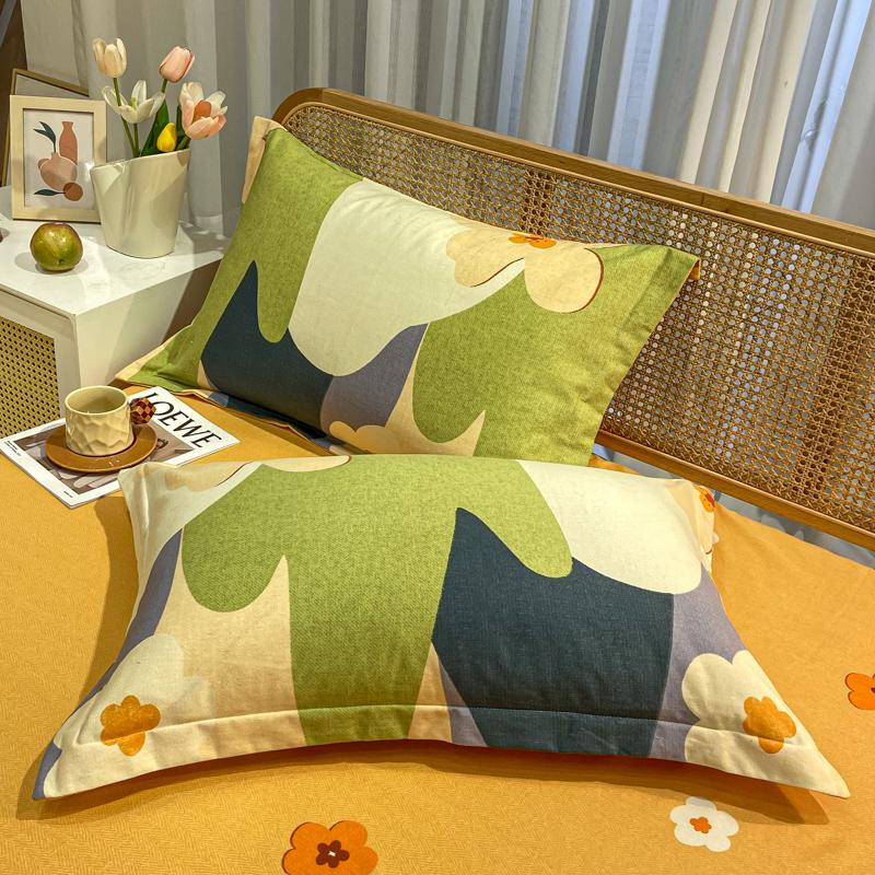 2pcs Printed Pillows Cover 100% Cotton Pillowslip capa de almofada Rectangle Pillowcase 48x74cm Cushion Covers Home Pillow Cases