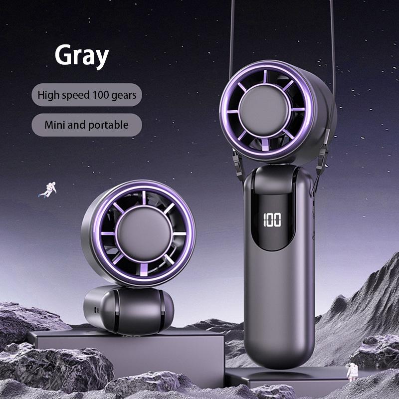 

Новый портативный ручной MIJIA Высокоскоростной турбо-мощный портативный складной цифровой дисплей Охлаждение пакетом со льдом 16 ° Вентилятор с сильным ветром