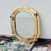 Brass Oval Porthole Brass Ship Mirror, Nautical Window Wall Mirror, Maritime Bathroom Mirror Home Decor, Gift