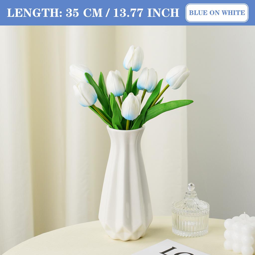 3PCS Artificial Tulip Bouquet Real Touch Long Stem Flowers for Wedding Garden Decor Home Vase Centerpiece Mother's Day Gift
