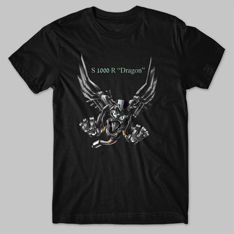 Klassisk Motorcykel S1000R Drakförvandling Inspirerad Ny T-shirt 100% Bomull Rundhalsad Kortärmad Sommar Casual Herr T-shirt
