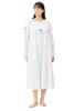Nightshirt Gauze Petite Rose Dress Blue M [Narue] 50/Double Women's