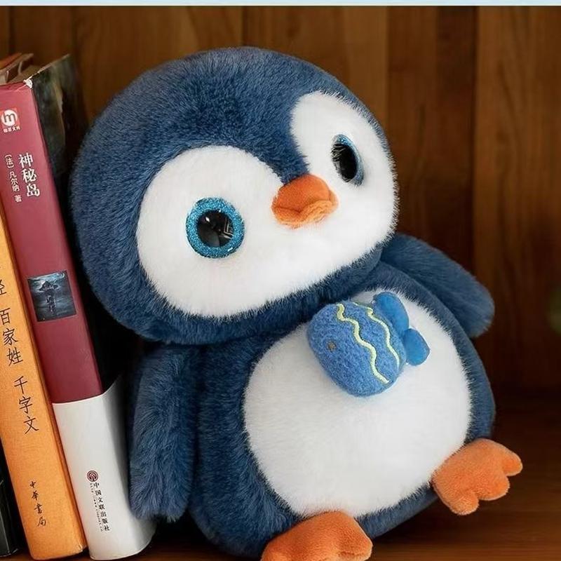 23-40cm Cute Little Blue Penguin Plush Toy Sea World Animal Penguin Eat Fish Souvenir Dolls Send Children Birthday Christmas Gifts