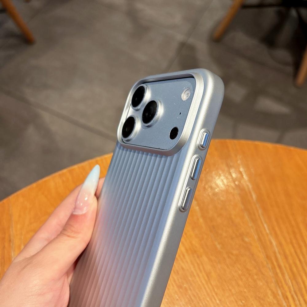Trendy 3D Corrugated Stripe Shockproof Phone Case For iPhone 17 16 15 14 13 12 Pro Max Business Luggage Hard Protect Cover Funda