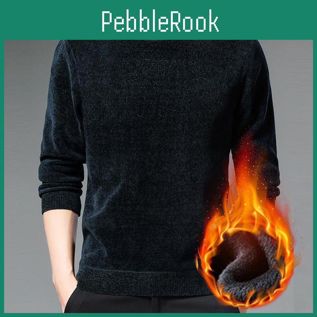 Winter Sweater Pullover Clothes Mens Warm Clothing Thick Vevlet Pullover Long Sleeve Tops Tshirts Knit Sweater For Men