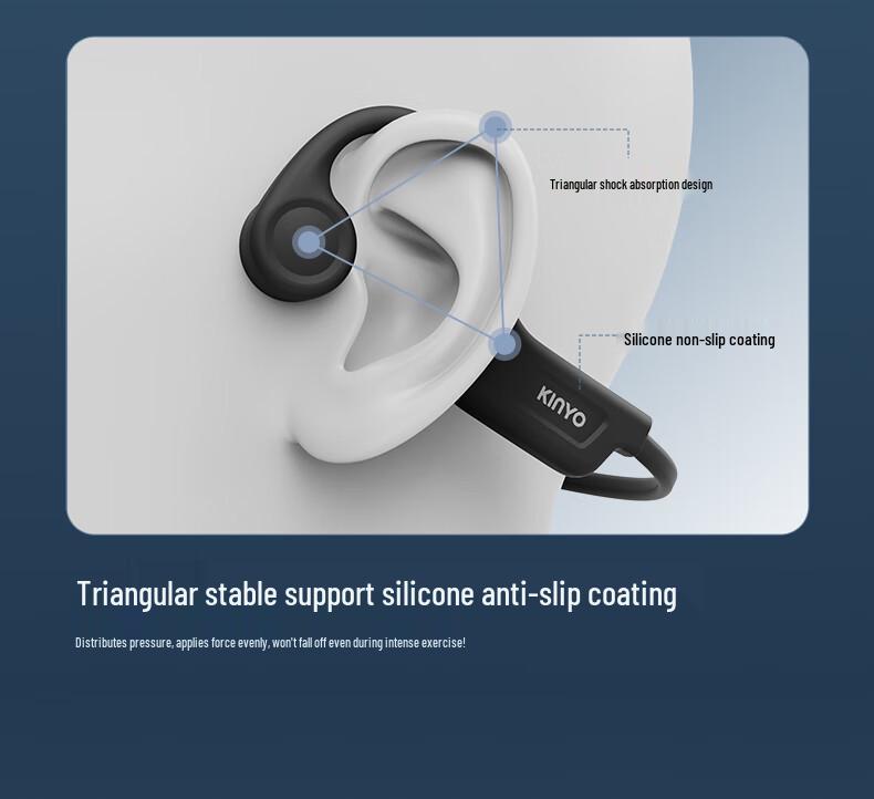 G01 Bone Conduction Bluetooth Earphones - Wireless, Lightweight, Ear-Hook Design for Running and Sports with Long Battery Life.