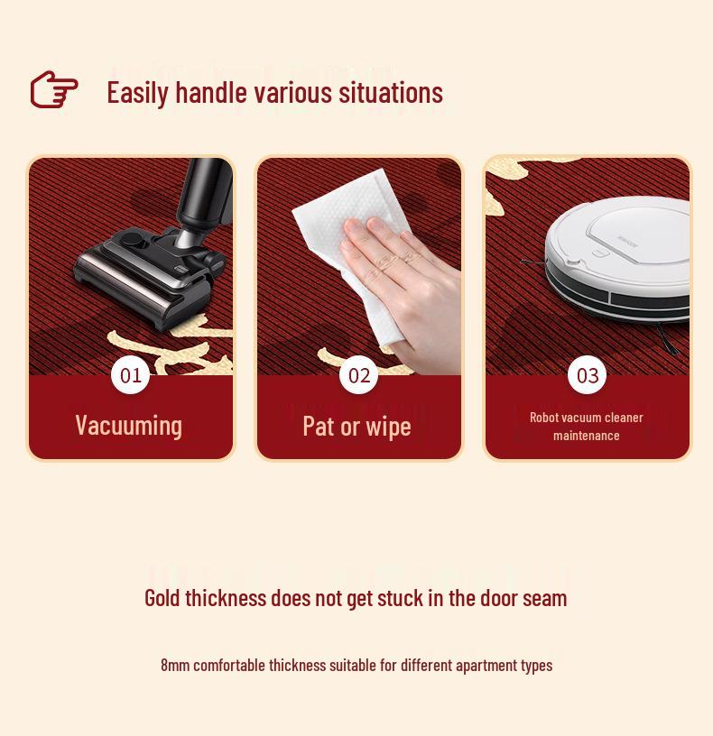 Chinese Red Festive Non-Slip Entrance Door Mat
