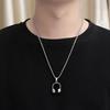 Men's Headphone Pendant Necklace, Gun Color Durable Design, Non Fading, Simple Music Themed Accessory, Suitable for Casual Wear