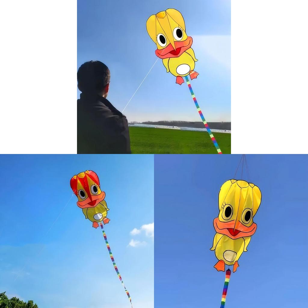Polyester Soft Duck Kite With Glassfiber Frame For Childrens Outdoor Play