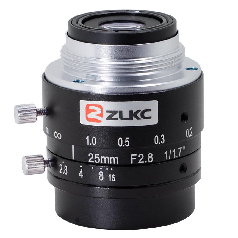 ZLKC 25mm Low Distortion C-Mount Lens LM2528MP12 for Machine Vision