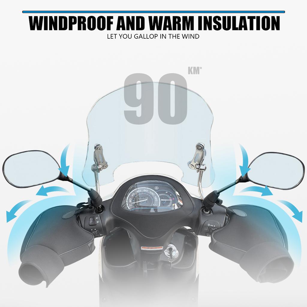 Schutz-Elektroroller Dicke Warme Lenkergriffe Lenkerstulpen Regenfeste ATV Motorradhandschuhe Guante Moto Winterhandschuhe
