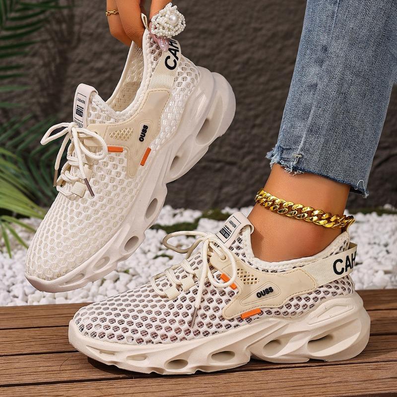 

Shoes women s summer new casual sports shoes mesh breathable lightweight lace-up fashionable versatile women s shoes 42