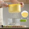 Double-Layer Vegetable and Fruit Washing Basket with Handle