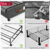 Under Bed Storage with Lockable Wheels Visible Window Under Bed Metal Drawers Large capacity Zipper Closure Home Organization