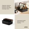 Official Umbra Bellwood Stackable Bin, 35x26cm, Black/Walnut