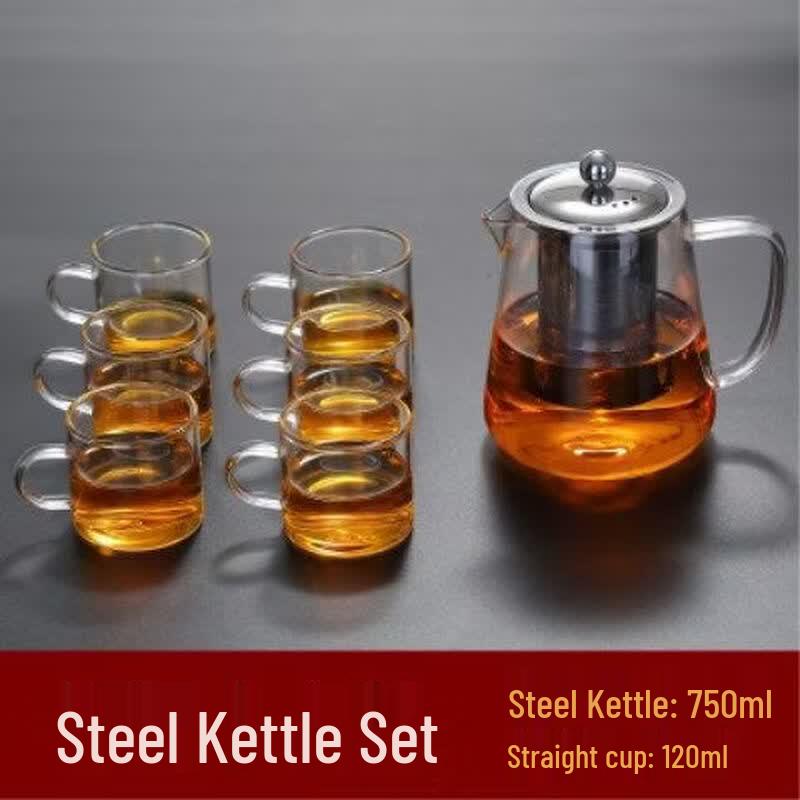 Heat-Resistant Glass Teacups Set