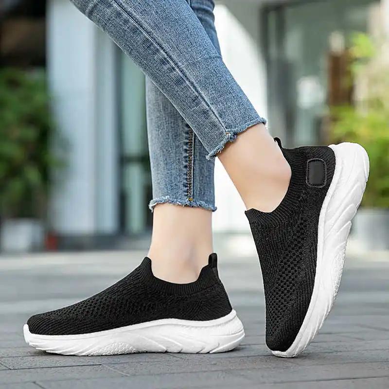 High Platform Round Tip Shoes Size 36 Woven Womens Fashion Sneakers Women's Lace Basketball Sport Overseas Practice Sneeker