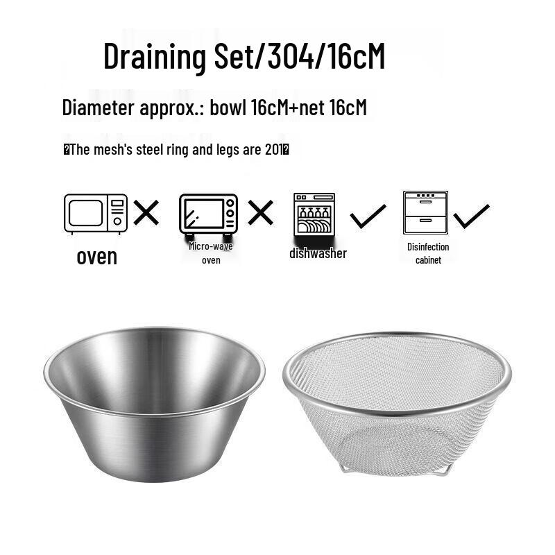 Edelstahl Reis- & Obstwasch-Abtropfset