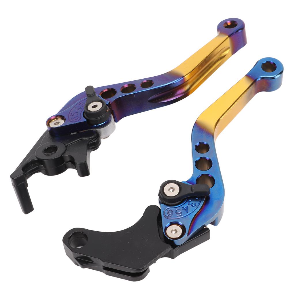 Motorcycle Brake Clutch Levers Blue Yellow Colorful CNC Aluminum Alloy Replacement for MSX125 Below 150cc