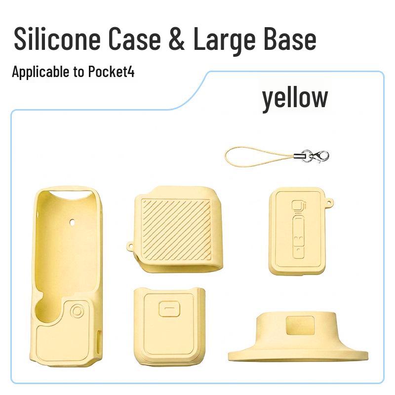 DJI Pocket 4/3 Silicone Protective Case with Screen & Drop-proof Desktop Base