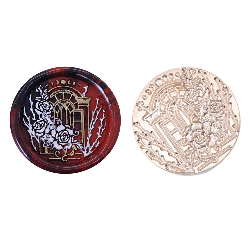 Wax Copper Head Window Pattern Series Vintage Craft Sealing Stamp Head For Cards Envelopes Wedding Invitations Gift Packaging