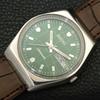 VINTAGE SEIKO AUTOMATIC 6309A JAPAN MENS GREEN COLOR DIAL WATCH A701646-5