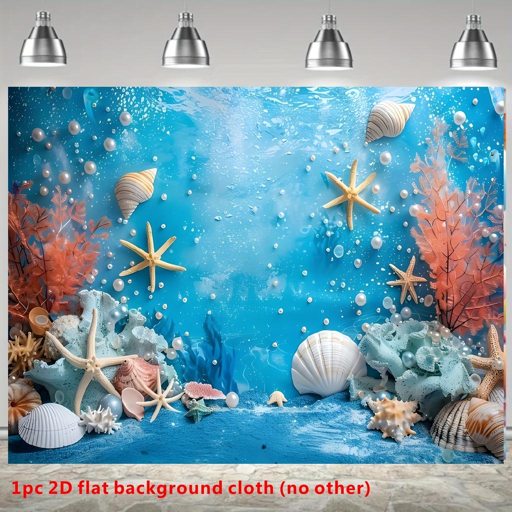Beautiful ocean themed background banner suitable for party decoration birthday celebration baptism and family gatherings