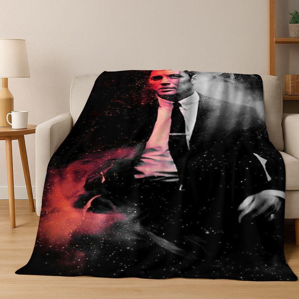 3D Tom Hardy Art Actor Star Flannel Blanket,Cozy Soft Throw Blanket for Home Bedroom Bed Sofa Picnic Office Cover Kids Gift