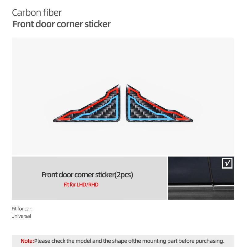 For BMW E90 E60 F10 F30 F20 G30 E92 G20 E91 F11 F31 E61 F36 X1 X3 X5 Carbon Fiber 4pcs Car Door Anti-Collision Protector Sticker