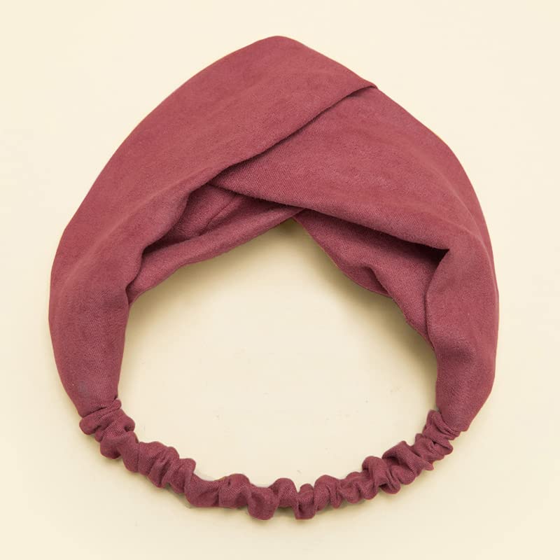 Fasce Elastiche Intrecciate per Donna Fasce per Capelli a Incrocio Copricapo Vintage in Scamosciato Fascia per Yoga Allenamento Accessori per Capelli Turban