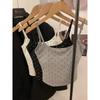 Fashionable Polka Dot with Chest Pads, Strappy Vests, Women's, Backless, Beautiful Back, Outerwear, Anti-glare, Inner Layer with Chest Wrap, Top