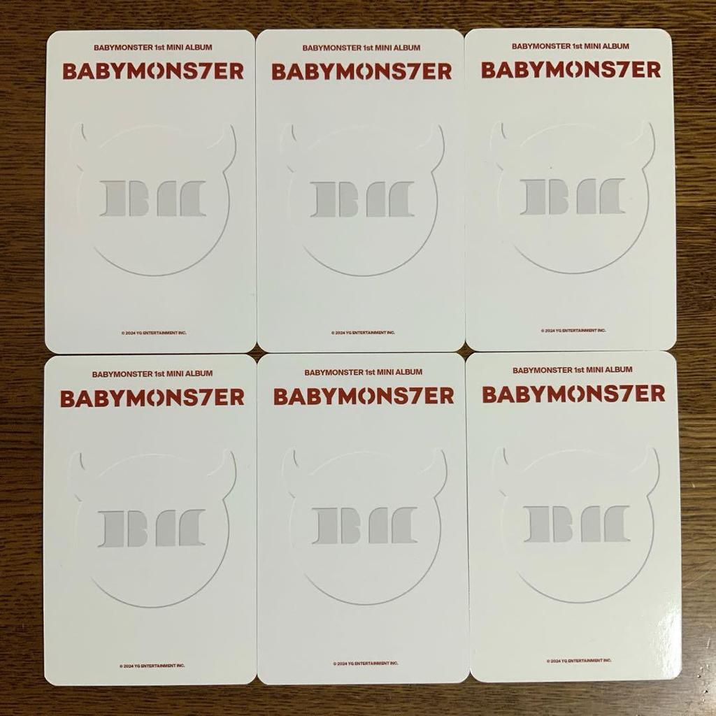 [USED] BABYMONSTER Album Purchase Bonus Trading Cards 2nd Edition Set of 6