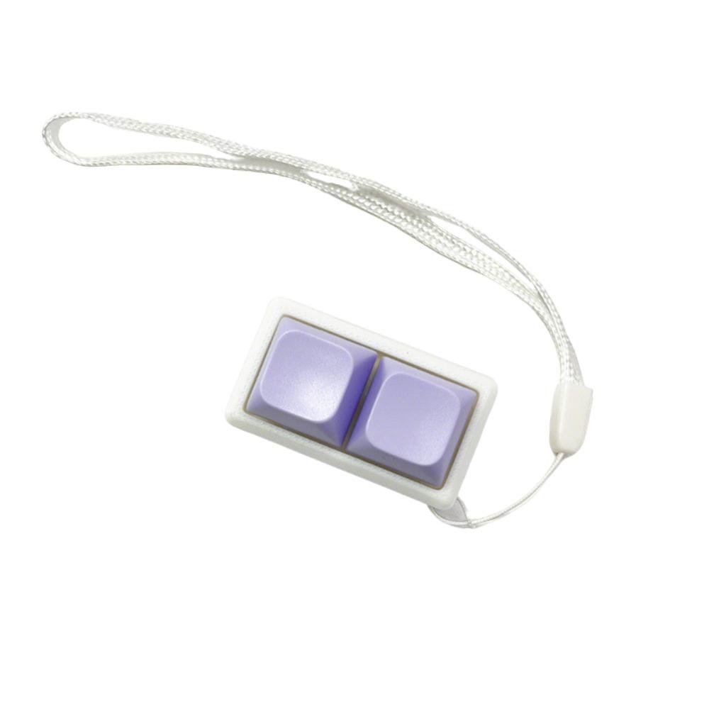 

Stress Relief Fidget Keychain DIY Finger Clicker Toy New Keyboard Keychain for Adult Kids фіолетовий